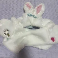 ディズニー不思議の国のアリス 白うさぎ マフラーキャップ