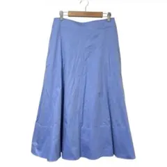 美品 23区 ロングスカート CANCLINI コットン ツイル 40 ブルー