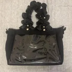 ザッカマート 痛バ A4多機能2WAYハンドルフリルトートバッグ ブラック