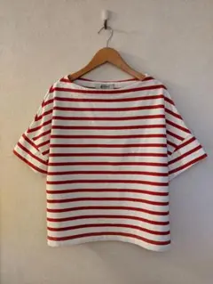 NANO universe　ナノユニバース ワイドドロップボーダー Tシャツ