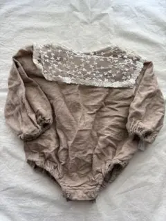 襟レースロンパース 80サイズ