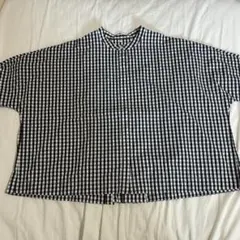 MUJI ギンガムチェック 半袖シャツ M-L