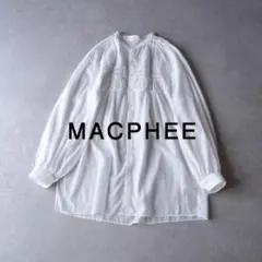 美品 トゥモローランド マカフィー 1,8万 ピンタックブラウス　ホワイト 89