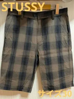 STUSSY CLASSIC チェック ショートパンツ ブラウン　ブラックのサムネイル