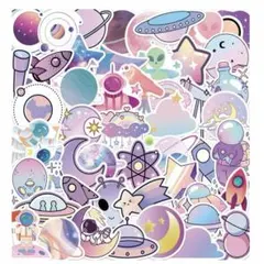 星のステッカー 宇宙人シール かわいい宇宙人 惑星 かわいい 防水 100枚