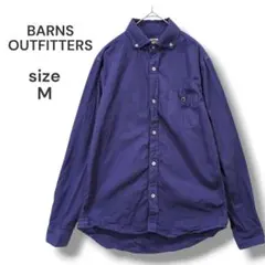 BARNS OUTFITTERS　オックスフォードボタンダウンシャツ　M　紺のサムネイル