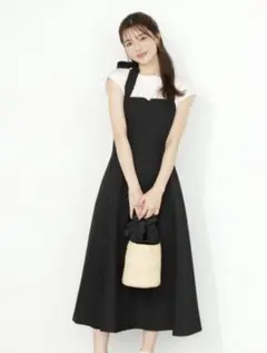【プロポ】ホルターネックジャンスカ ＆ ベーシックカットソー 2点セット