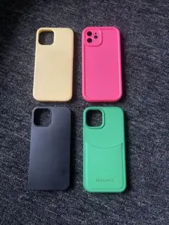 iPhone12.12pro用カラフルソフトケースセット