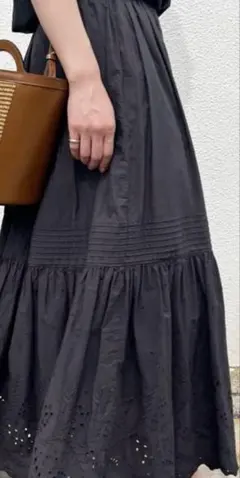 【タグ付き】Spick & Span エンブロイダリーレーススカート 36 S 追加》エンブロイダリーレーススカート（ロング・マキシ丈