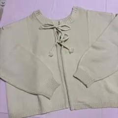 sm2 リボン付き 2way ニットカーデ
