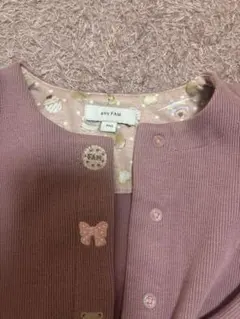 any FAM カーディガン 110サイズ パープルピンク