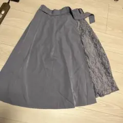 セシルマクビー パープル サイドレーススカート