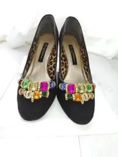 ビバリーフェルドマン Beverly Feldmanビジューパンプス24.5cm