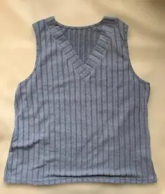 SHEIN CURVE リブ タンクトップ 4XL ベビーブルーのサムネイル