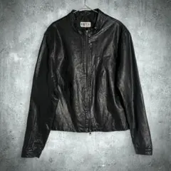 y2k opium イタリア製アルパカレザー生地使用 ジャケット ブラック