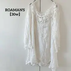 ROAMAN'S 【30w】ホワイト チュニック 大きいサイズ プラスサイズ
