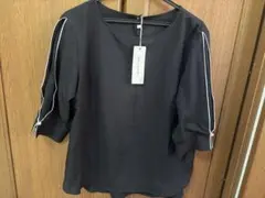 IKKA LOUNGE ポプリンソデパイピングBL Mサイズ 七分袖　未使用