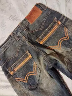 送料込み★EDWIN　エドウィン 424XVSお洒落なダメ－ジデニムsize32