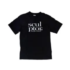 SCULPTOR ブラック Tシャツ 韓国 オーバーサイズ ジェンダーフリーのサムネイル