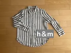 H&M 스트라이프 셔츠 새틴 긴팔