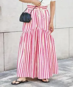 CIAOPANIC TYPYドロストギャザーストライプぽこぽこボリュームスカート