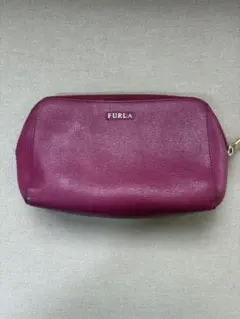 FURLA ポーチ　ピンク　バーガンディ
