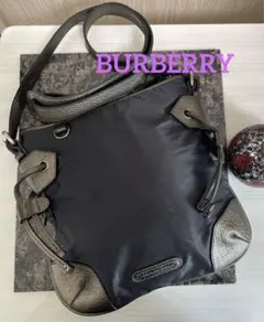 BURBERRY ショルダーバッグ　ロゴプレート　内部ノバチェック柄