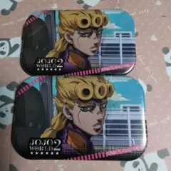 ジョルノ　WORLD　缶バッジ　ジョジョの奇妙な冒険　ジョジョ　黄金の風