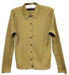 ユニクロ　メリノリブポロカーディガン