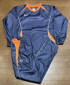 NIKE ピステ上下 セットアップ　ネイビー　オレンジ　上M 下L