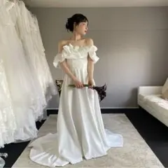カバー付き]ドレスプロダクション リボンショルダー フリルドレス(N02