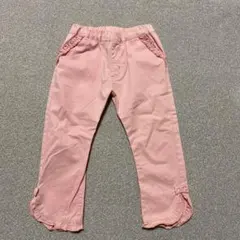 BOBSON ピンク パンツ フリル 裾リボン