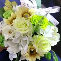 プリザーブドフラワーアレンジメント　アーティフィシャル　ハンドメイド　一点もの