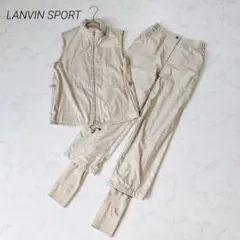 ランバンスポール セットアップ ベスト パンツ ベージュ 38 ゴルフ 防寒のサムネイル