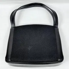 印傳屋 ハンドバッグ ブラック がま口 レディース フォーマル