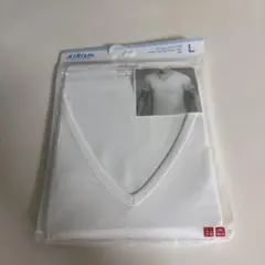 UNIQLO AIRism VネックTシャツ Lサイズ ホワイト