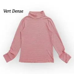 ヴェールダンス タートルネック ★【M相当】カットソー 長袖 ボーダー 赤 白