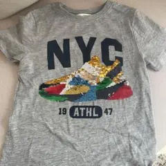 男の子用　H&M スパンコール　Tシャツ キッズ　半袖　110 120