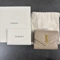 SAINT LAURENT 三つ折り財布 ベージュのサムネイル