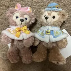 新品未使用！2013ダッフィー・シェリーメイ カラクリぬいぐるみバッジ