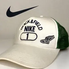 【稀少】00s NIKE ナイキ　キャップ　メッシュ　y2k 緑　帽子