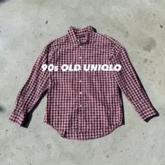 90s OLD UNIQLO レッドチェックシャツ