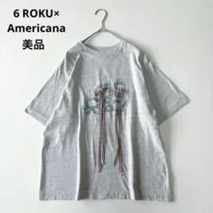 ■美品6 ROKU×Americana別注ローラースケートレースアップTシャツのサムネイル