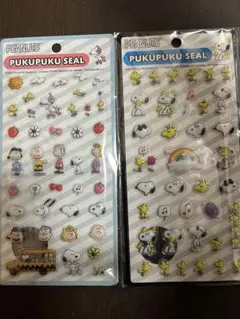 PEANUTS SNOOPY PUKUPUKU SEAL シール2シートセット