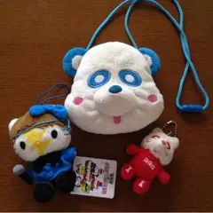 パンダと限定青カラーのキティパンダなど