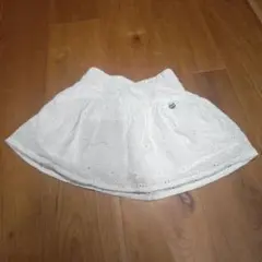 ホワイト刺繍スカート 100cm プティマイン