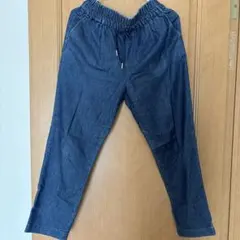 SHOO-LA-RUEデニムイージーテーパードパンツ　ネイビー M