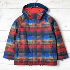 ノースフェイス フルジップ ジャケット ロゴ刺繡　ハイヴェント チェック 120