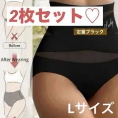 【2枚セット】L相当（表記S）ハイウエスト ガードルショーツ お腹カバー