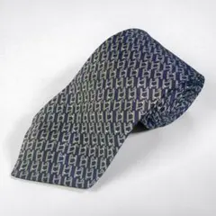 【極美品】ジムトンプソン 高級シルクネクタイ 総柄 ネイビー タイ製のサムネイル